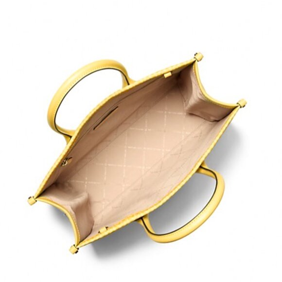 New Michael Kors Mirella Medium Ombré Logo Tote Bag Daisy Yellow - Picture 2 of 3